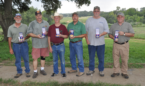 Ed Story (3rd place Iron); David Burger (2nd iron); Leroy Tanner (Club Champ iron) Jimmie Sommerfield (Scope Champ); Jay Butts (2nd place); Todd Tullio (3rd scope)